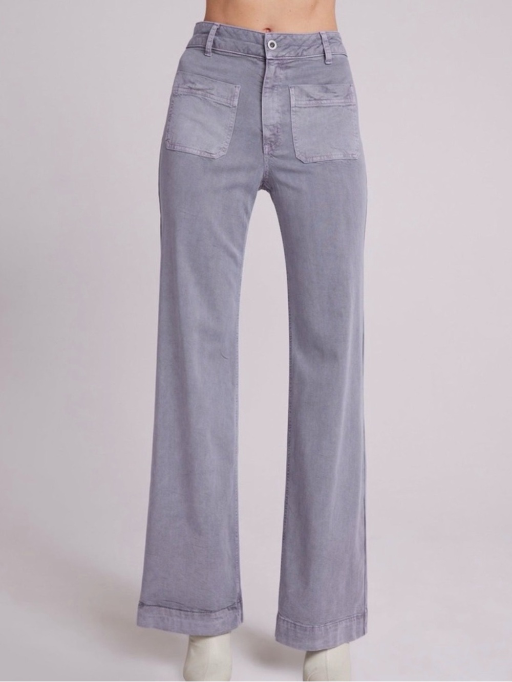 Bella Dahl Lola Two Pocket Wide Leg Pants Size 25 Gray